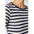 "KENDAL" T-SHIRT MARIN FEMME BLEU MARINE ET BLANC