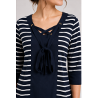 "CHANELLE" BLUSA MARINERA MUJER RAYAS AZUL MARINO-BLANCO