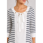"CHANELLE" BLUSA MARINERA MUJER RAYAS BLANCO-AZUL MARINO