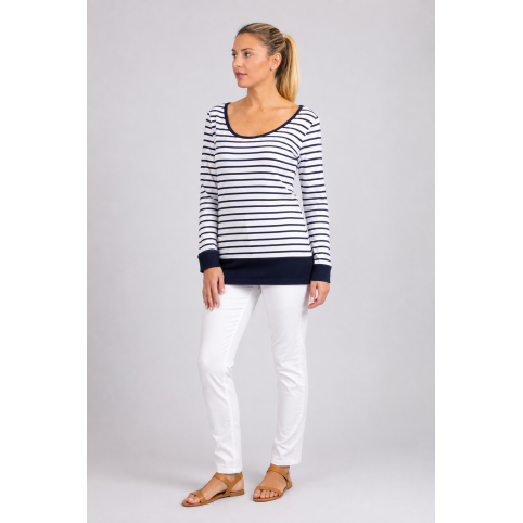 "LUDIVINE" CAMISETA MARINERA MUJER RAYAS BLANCO/AZUL