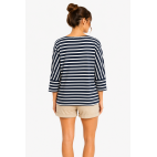 "HB502" GILET MARIN FEMME BLEU ET BLANC