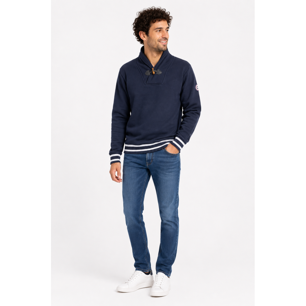 "GUILLEM" SWEAT-SHIRT BLEU MARINE