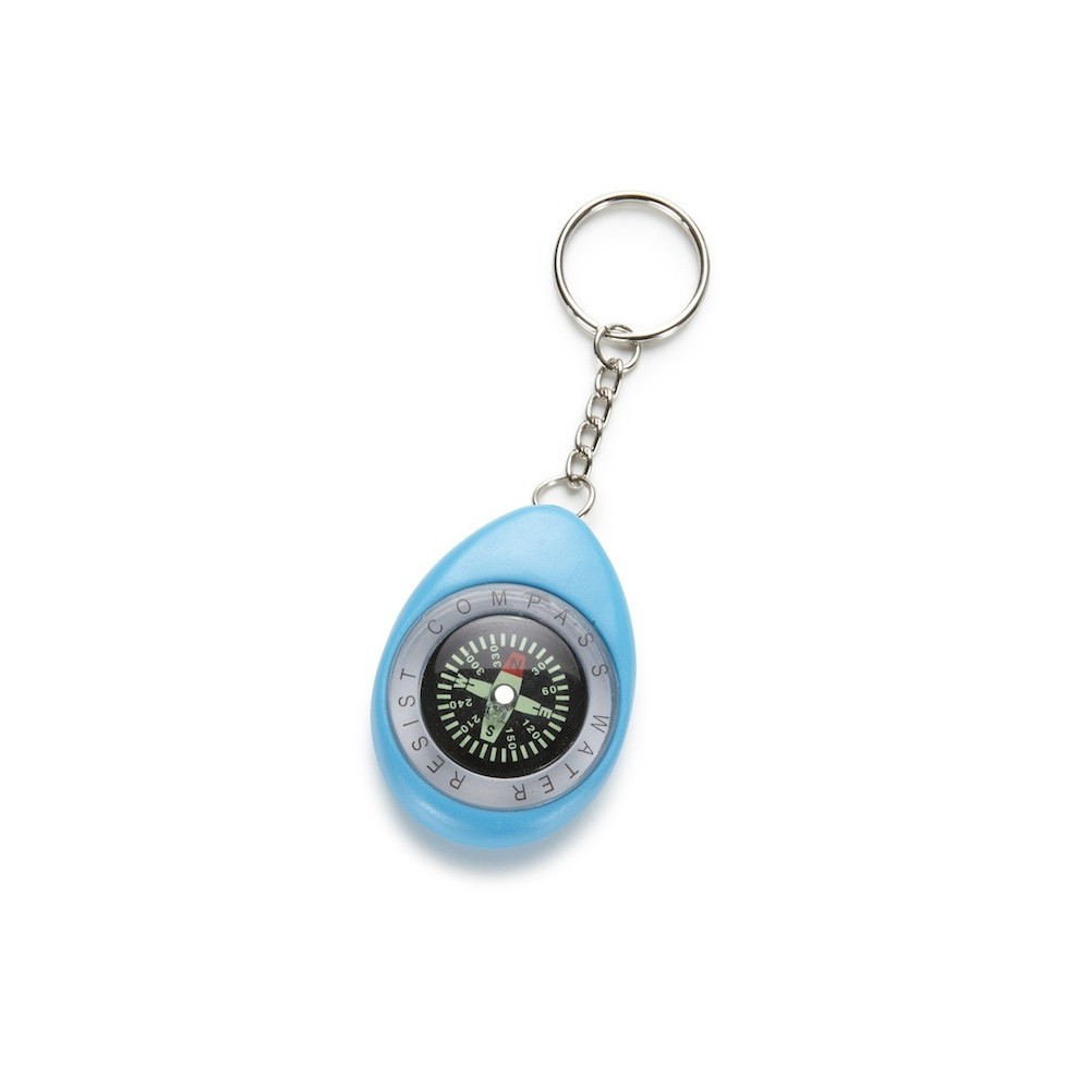Porte-Clés Avec Boussole En Plastique Noir - 4 Cm De Diamètre - 8
