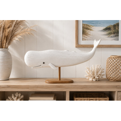 BALLENA MARINA DECORATIVA EN MADERA