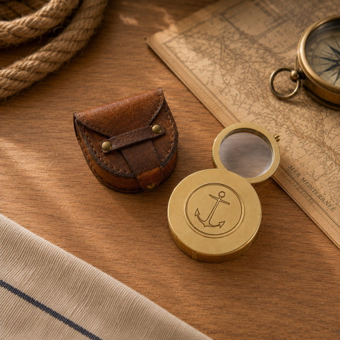 NAUTICAL MAGNIFYING GLASS "ANCHOR"