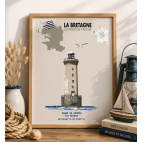 LÁMINA POSTER FARO DE KÉKÉRON (Bretaña)