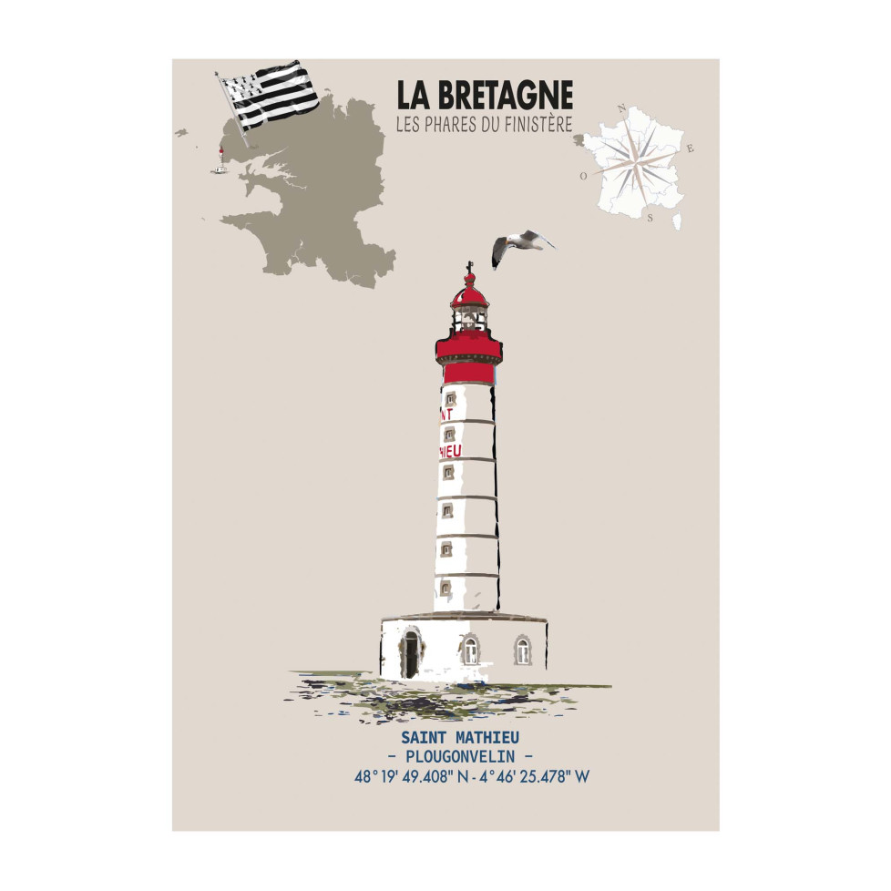 SAINT-MATHIEU LIGHTHOUSE POSTER – PLOUGONVELIN - Brittany