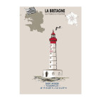 LÁMINA POSTER FARO DE SAINT-MATHIEU – PLOUGONVELIN (Bretaña)