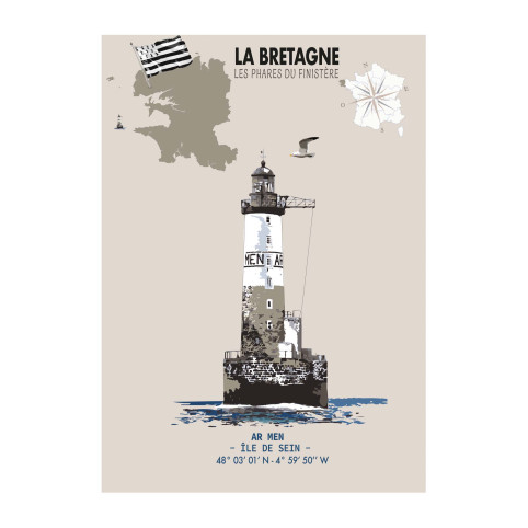 LÁMINA FARO DE AR MEN – ISLA DE SEIN (Bretaña)