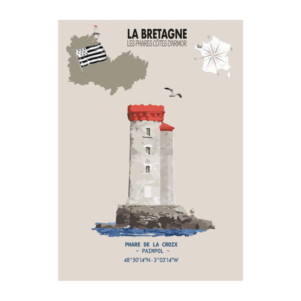 LÁMINA FARO DE LA CROIX – PAIMPOL (Bretaña)