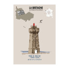 LÁMINA FARO DE MEAN RUZ – PERROS-GUIREC (Bretaña)