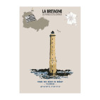 HÉAUX DE BRÉHAT LIGHTHOUSE POSTER – PLEUBIAN - Brittany