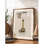 ÎLE DE BATZ LIGHTHOUSE POSTER  - Brittany