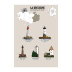 ILLE ET VILAINE LIGHTHOUSES POSTER - Brittany
