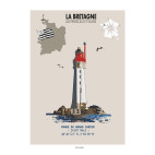 GRAND JARDIN LIGHTHOUSE POSTER - Brittany