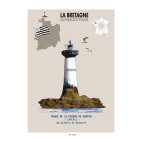 AFFICHE PHARE DE LA PIERRE DE HERPIN - L'Ille et Vilaine
