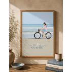 POSTER “CYCLING TO THE BEACH”