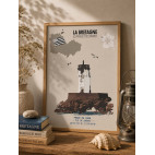 PAON LIGHTHOUSE POSTER – BRÉHAT ISLAND  - Brittany