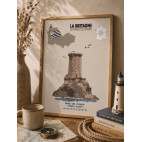 TRIAGOZ LIGHTHOUSE POSTER – PERROS-GUIREC   - Brittany