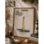 HÉAUX DE BRÉHAT LIGHTHOUSE POSTER – PLEUBIAN - Brittany