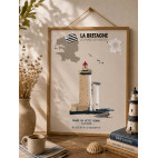 PETIT MINOU LIGHTHOUSE POSTER – PLOUZANÉ - Brittany