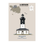 AFFICHE PHARE DE PEN-MEN – Île de Groix - Morbihan