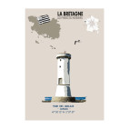 TOUR DES ANGLAIS LIGHTHOUSE POSTER  - Brittany