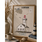 LÁMINA FARO DES POULAINS – Belle-Île-en-Mer (Bretaña)