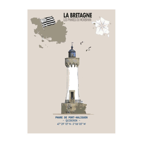 PORT-HALIGUEN LIGHTHOUSE POSTER  - Brittany
