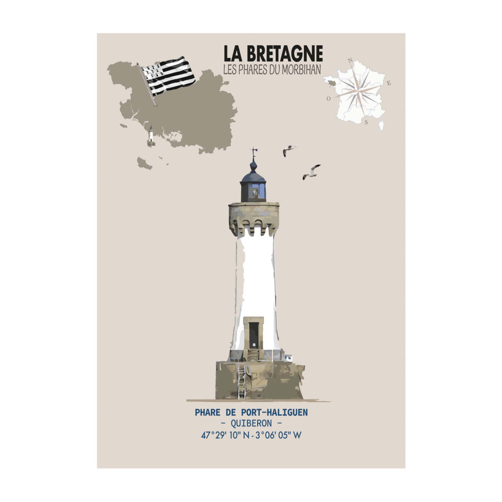PORT-HALIGUEN LIGHTHOUSE POSTER  - Brittany