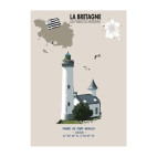 PORT-NAVALO LIGHTHOUSE POSTER  - Brittany