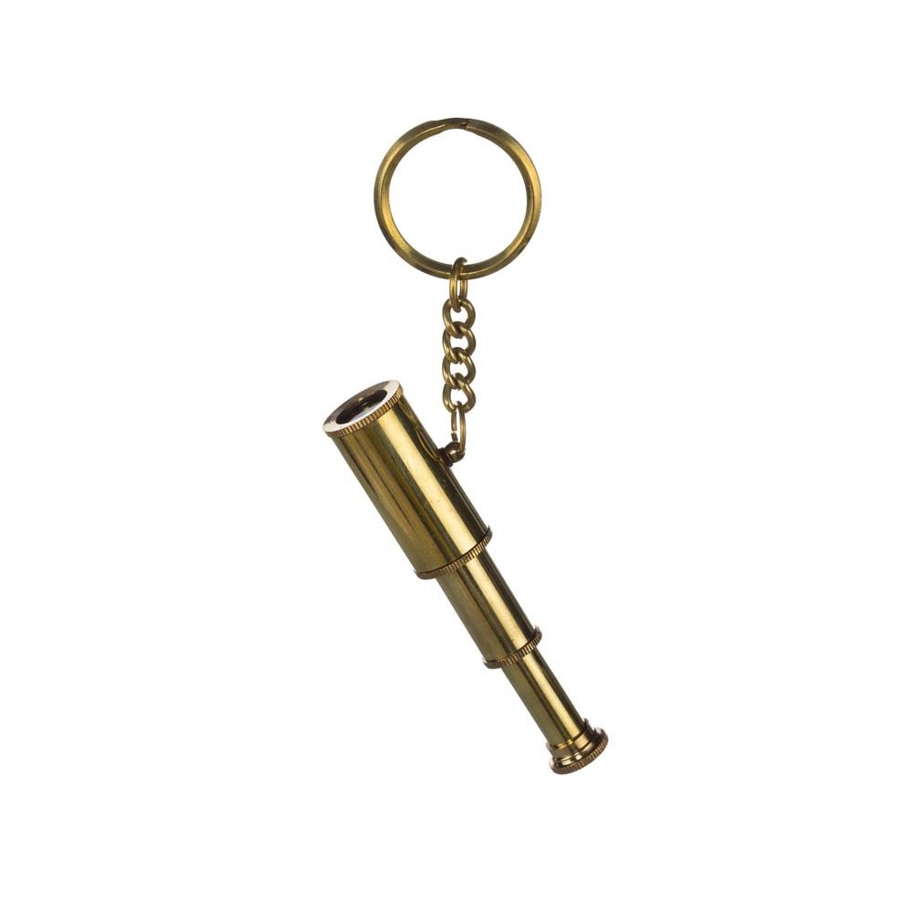 Collectible Brass Marine Set of 10 Unit Telescope Key Chain Nautical Key Ring 