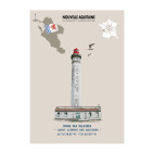 AFFICHE PHARE DES BALEINES- Île de Ré - Nouvelle-Aquitaine