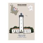 LÁMINA FARO DE LA GRAVE - VERDON SUR MER  (Gironda)