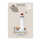 POINTE DES CORBEAUX LIGHTHOUSE POSTER  - Pays de Loire