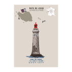 AFFICHE PHARE DES BARGES - Sables-d'Olonne  - Vendée