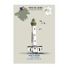LÁMINA FARO DE KERDÉLÉ - Loire Atlantique  (Francia)