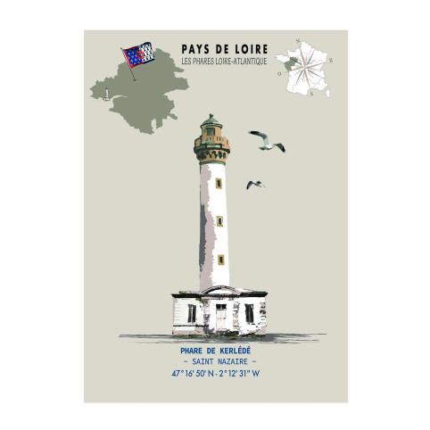 AFFICHE PHARE DU VIEUX MÔLE - Loire-Atlantique
