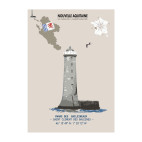 AFFICHE PHARE DES BALEINEAUX - Saint Clément des Baleines - Nouvelle-Aquitaine