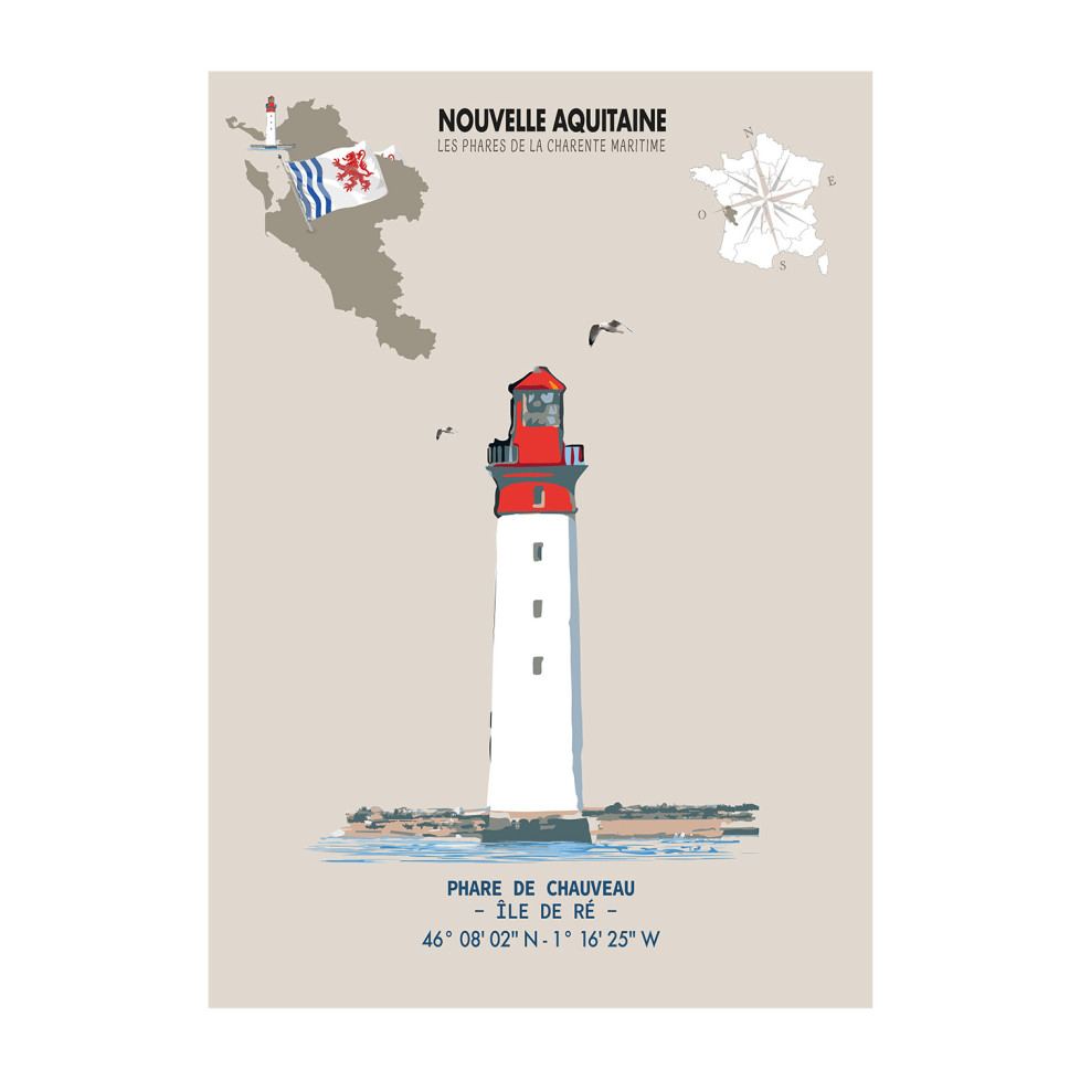 CHAUVEAU LIGHTHOUSE POSTER  - Nouvelle-Aquitaine
