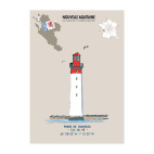 AFFICHE PHARE DE CHAUVEAU - Île de Ré - Nouvelle-Aquitaine