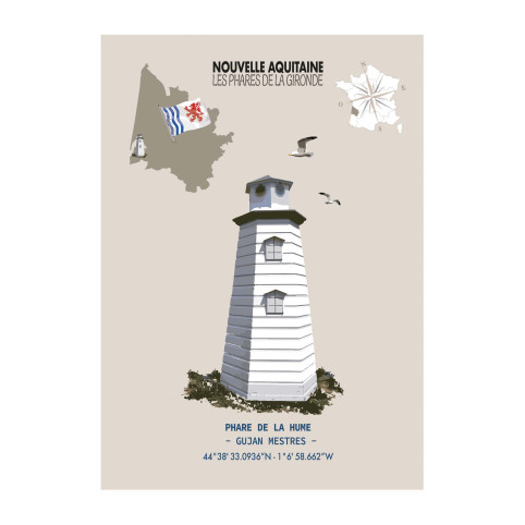AFFICHE PHARE DE LA HUME - Nouvelle-Aquitaine