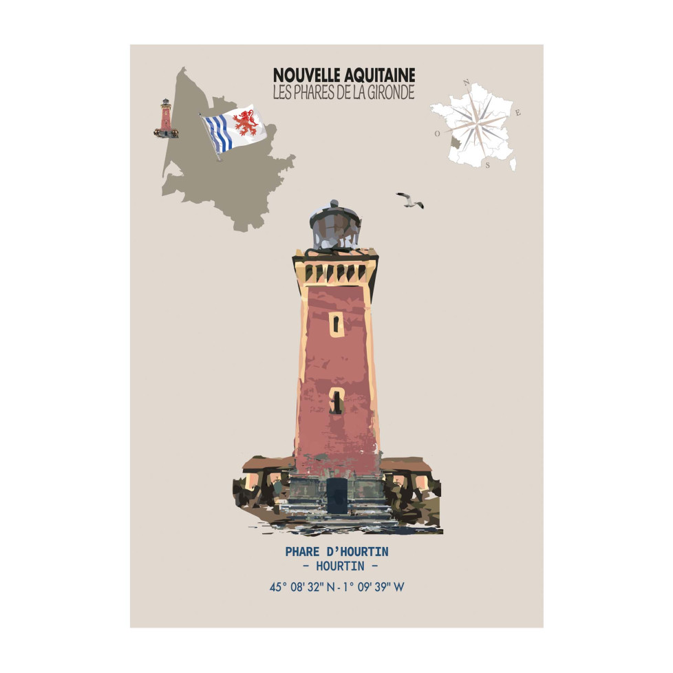 HOURTIN LIGHTHOUSE POSTER  - Nouvelle-Aquitaine