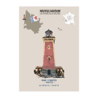 AFFICHE PHARE D'HOURTIN - Nouvelle-Aquitaine
