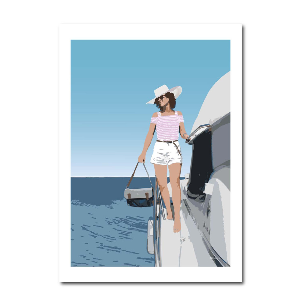 POSTER  "BY BOAT"