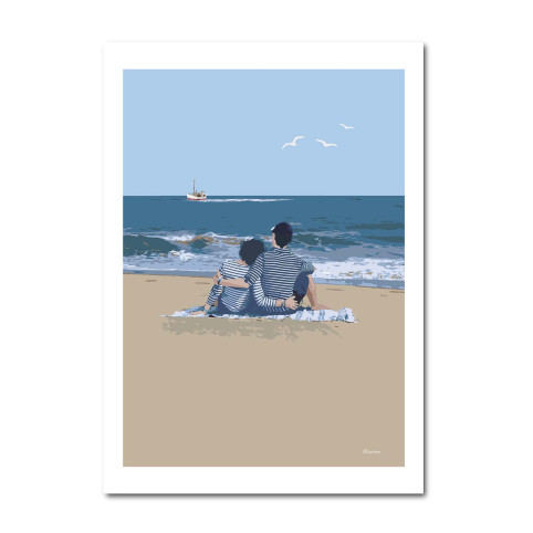 LÁMINA "JUNTOS FRENTE AL MAR"
