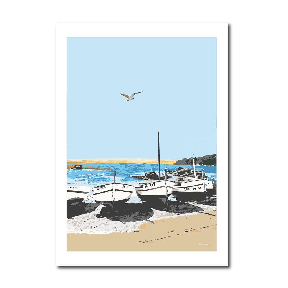 AFFICHE "BARQUES DE LA MÉDITÉRRANÉE"
