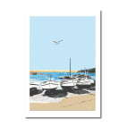 AFFICHE "BARQUES DE LA MÉDITÉRRANÉE"