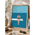 AFFICHE "PLONGEOIR" - Collection baigneuse