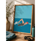 AFFICHE "NAGEUSE" - Collection baigneuse